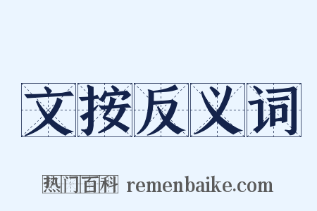 文按反义词是什么意思的图片